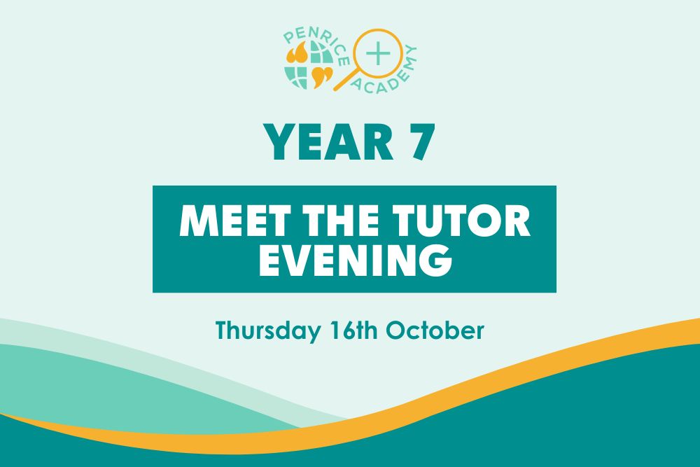 A graphic to promote the Year 7 parents evening.
