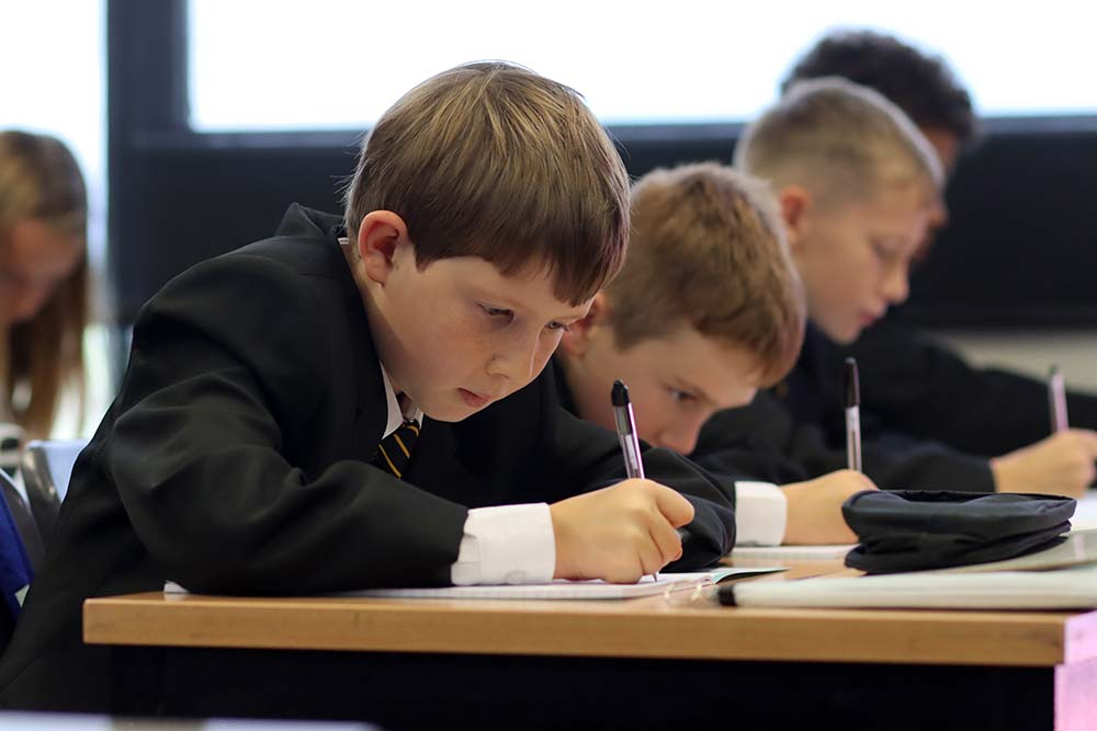 St Austell Secondary School Boy Studying