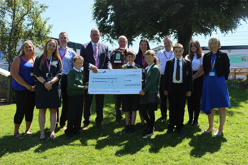Henry Orchard & Sons - Cornwall Education Learning Trust Cheque Presentation